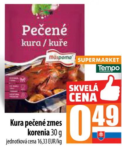 Kura pečené zmes korenia