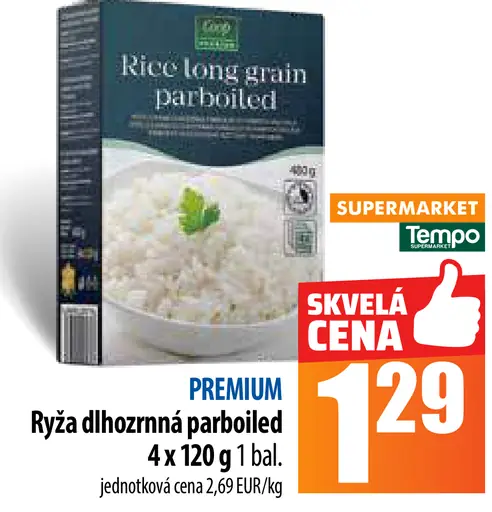 Long Premium ryža dlhozrnná parboiled