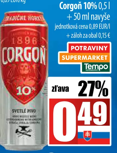 Corgoň plechovka