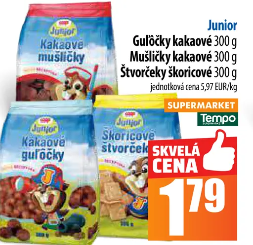 Junior Guľôčky kakaové