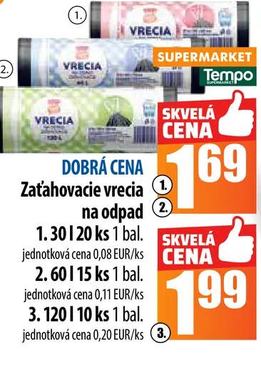 Zatiahavacie vrecia na odpad
