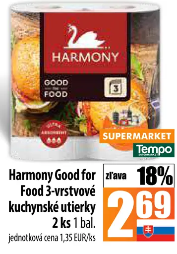 Harmony GOOD FOR FOOD kuchynské utierky