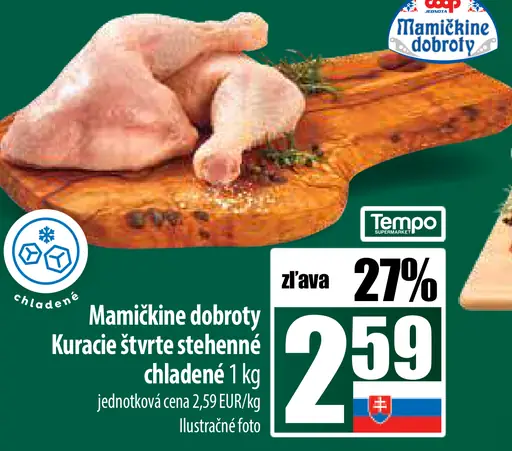 Mamičkiné dobroty Kuracie štvrté chladené