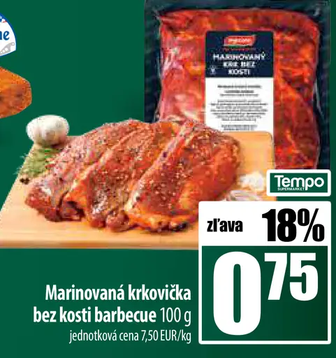 Marinovaná krkovička bez kosti barbecue