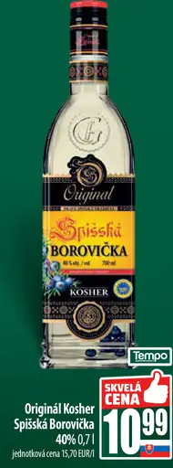 Originál Kosher Spišská Borovička