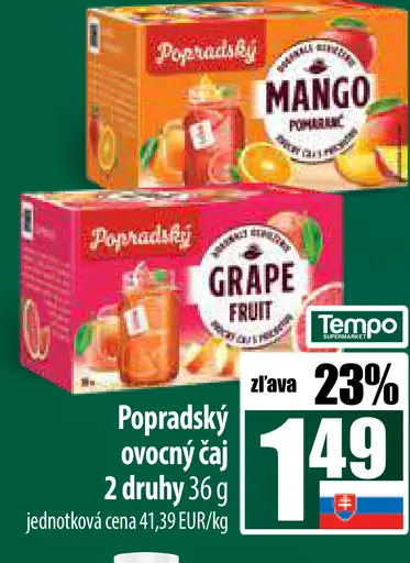 Popradský Šípky ovocný čaj s príchuťou