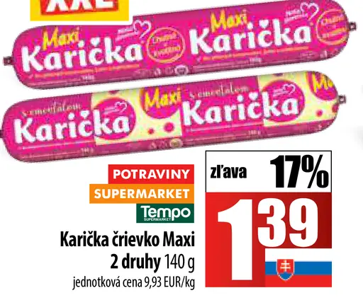 Karická Maxi 2 druhy