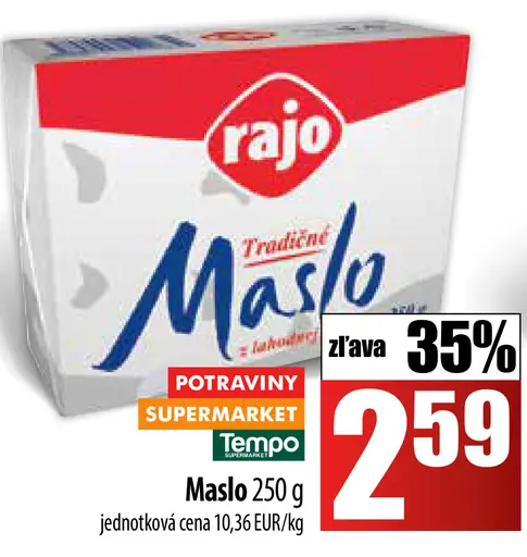 Rajo Tradičné Maslo