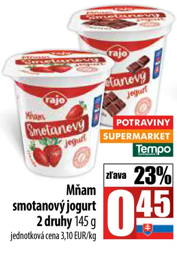 Rajo Bezlaktózový smotanový jogurt