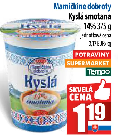 Mamičkiné dobroty Kyslá smotana