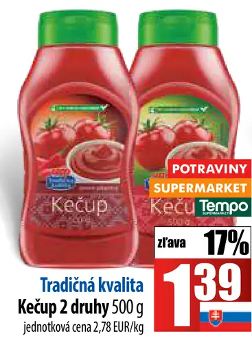 Tradičná kvalita Kečup