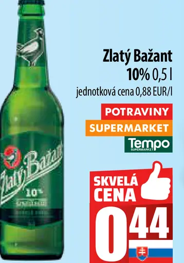 Zlatý Bažant 10% plechovka