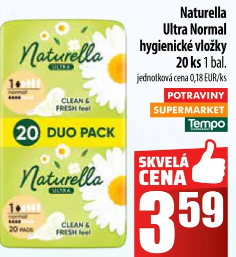 Naturella Ultra Normal hygienické vložky