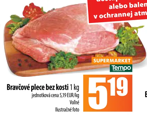 Bravčové plece bez kosti