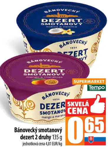 Bánovecký smotanový dezert