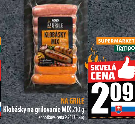 COOP Klobásky na grilovanie MIX