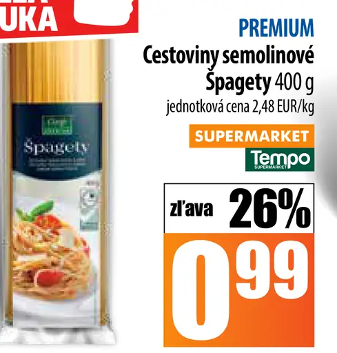 Premium cestoviny semolinové Špagety