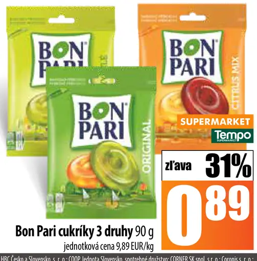 BON PARI cukríky