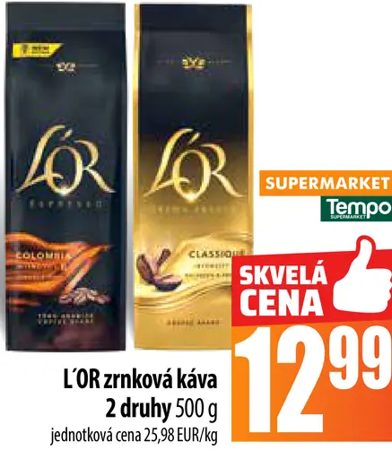 L'OR zrnková káva