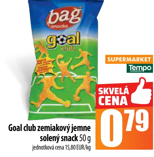 Goal Club zemiakový jemne solený snack