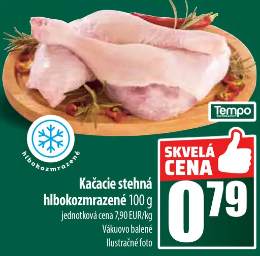 Kačacie stehná hlboko zmrazené