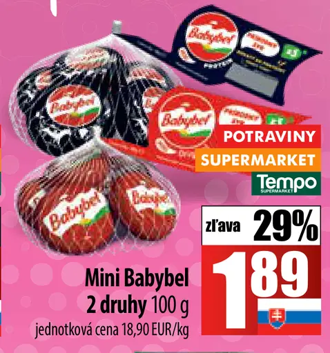 Mini Babybel 2 druhy