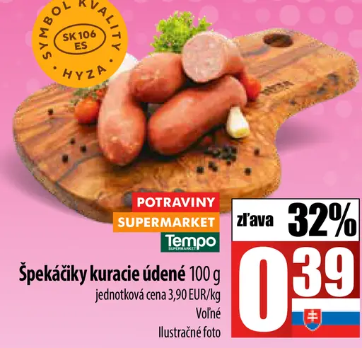 Tempo Špečiálky kuracie udené