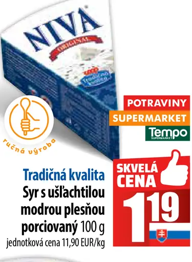Niva syr s ušľachtilou plesňou modrou