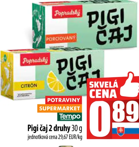Popradský Pigi čaj porciovaný