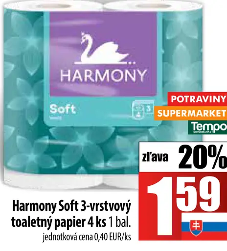 Harmony Soft 3-vrstvový toaletný papier