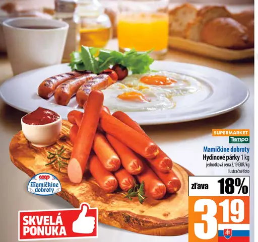 Mamičkina dobroty Hydinové párky