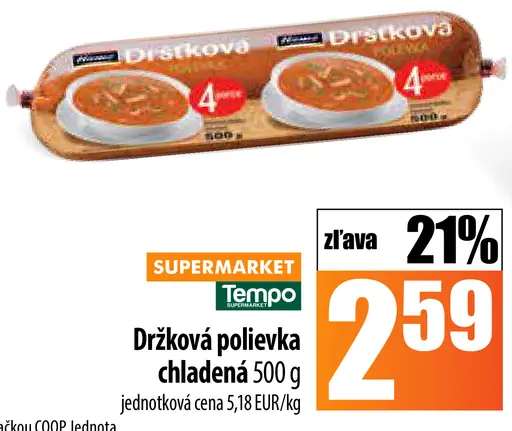 Držková polievka chladená