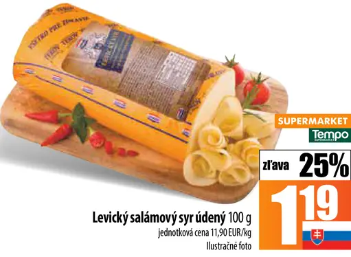 Levičský salámový syr údený