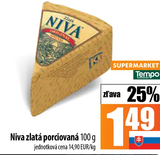 Niva zlatá porciovaná