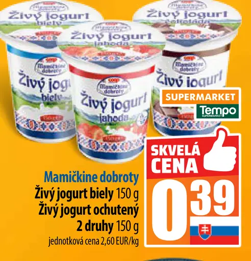 Mamičkine dobroty Živý jogurt biely