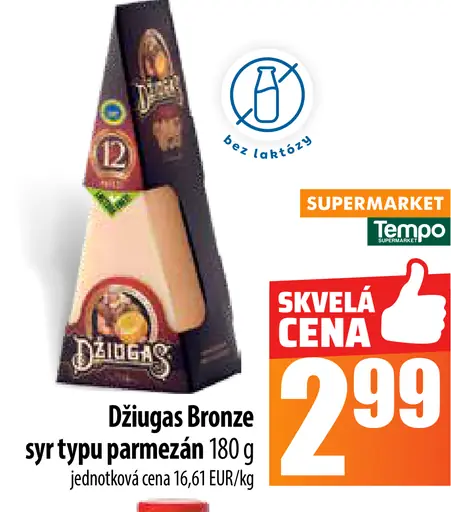 Džiugas Bronze syr typu parmezán