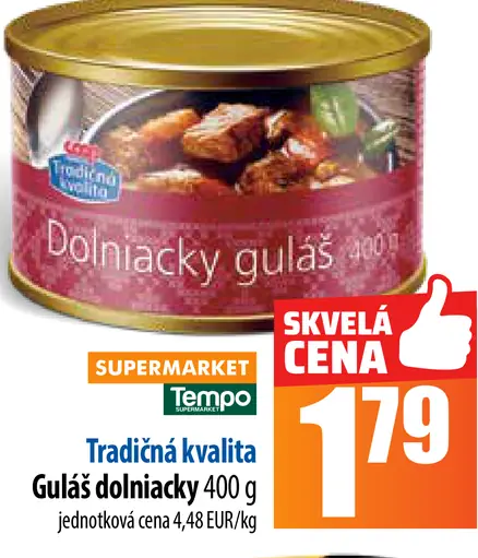 Tradilná kvalita Guliáš dolnicky