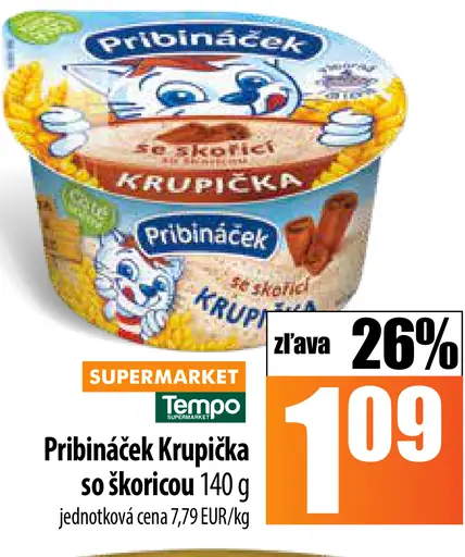 Pribináček Krupička so škoricou