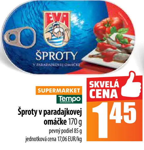 Eva šproty v paradajkovej omáčke