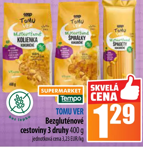Bezlepkové cestoviny Tomu Ver