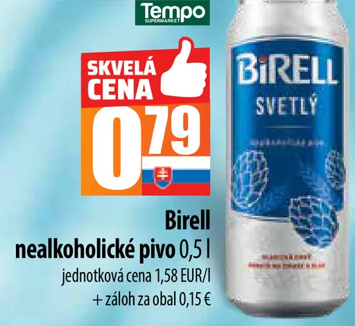 Birell Svetlé nealkoholické pivo