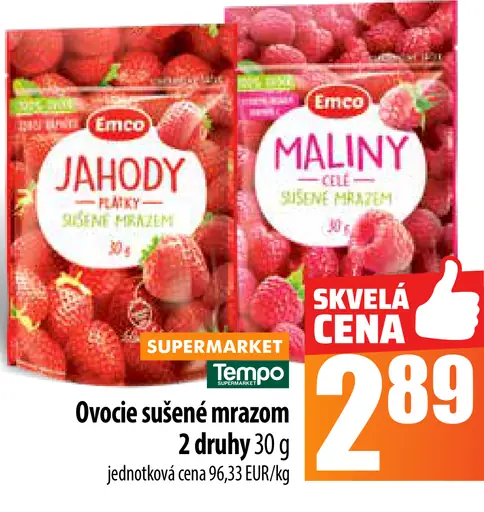 Emco ovocie sušené mrazom