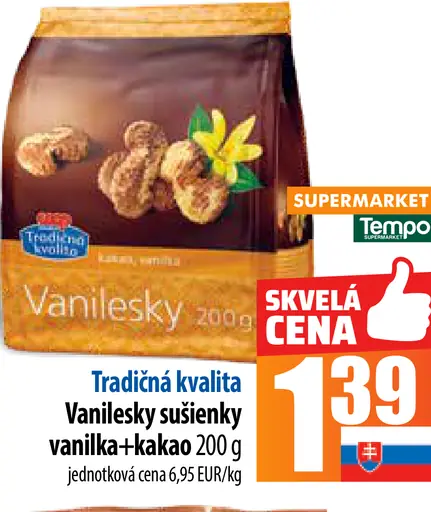 Vanilesky sušienky vanilka+kakao