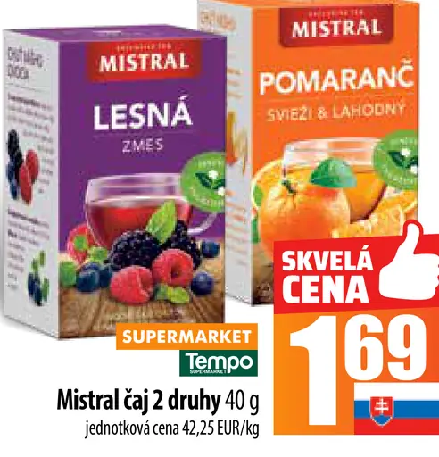Mistral čaj Pomaranč Svieži & Lahodný a Lesná Zmes