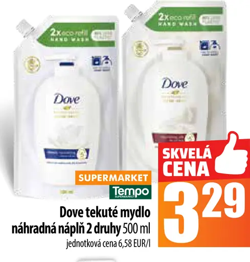 Dove tekuté mydlo náhradná náplň