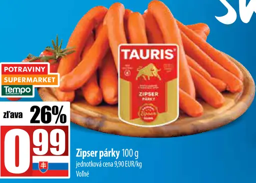 Tauris Zipser párky