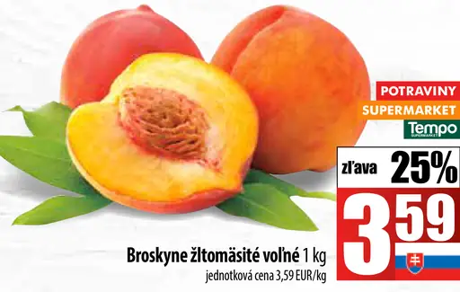 Broskyne žltomäsité