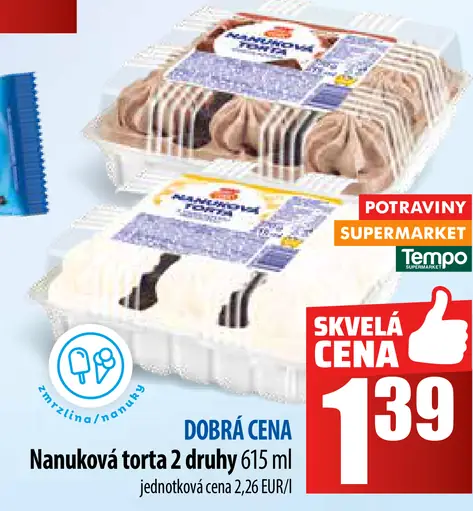 Nanuková torta 2 druhy