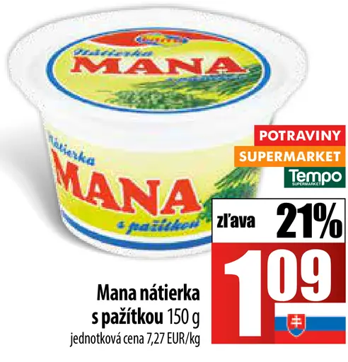 Mana nátierka s pažítkou