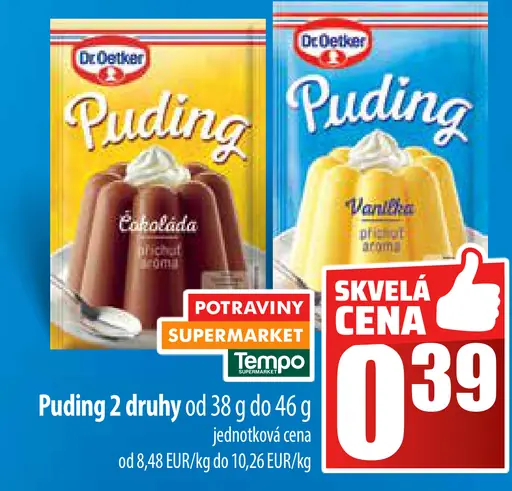 Dr. Oetker Puding 2 druhy